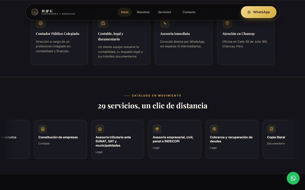 Vista de hygcontadoresyabogados.com